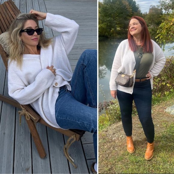 Jenni Kayne Cashmere Cocoon Cardigan in Ivory - Picture 2 of 13